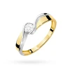 Klasyczny złoty pierścionek mijanka z diamentem laboratoryjnym 0,15ct Lab Diamonds W0278.Z3.LDW.01 marko