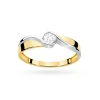 Klasyczny złoty pierścionek mijanka z diamentem laboratoryjnym 0,15ct Lab Diamonds W0278.Z3.LDW.01 marko
