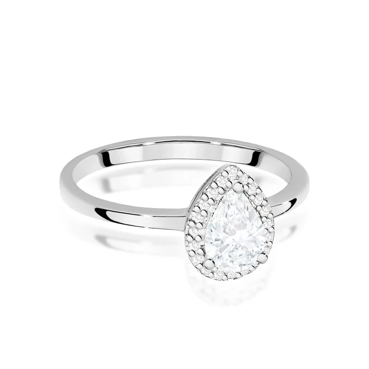 Pierścionek z białego złota z diamentami laboratoryjnymi Lab Diamonds łezka W0455.B3.LDW.01 marko