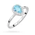 Pierścionek z białego złota z topazem Swiss Blue 0,90ct Kultowa W0455.B3.TOB.01 marko
