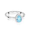 Pierścionek z białego złota z topazem Swiss Blue 0,90ct Kultowa W0455.B3.TOB.01 marko
