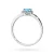 Pierścionek z białego złota z topazem Swiss Blue 0,90ct Kultowa W0455.B3.TOB.01 marko