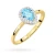 Złoty pierścionek z topazem Swiss Blue 0,90ct Kultowa W0455.Z3.TOB.01 marko