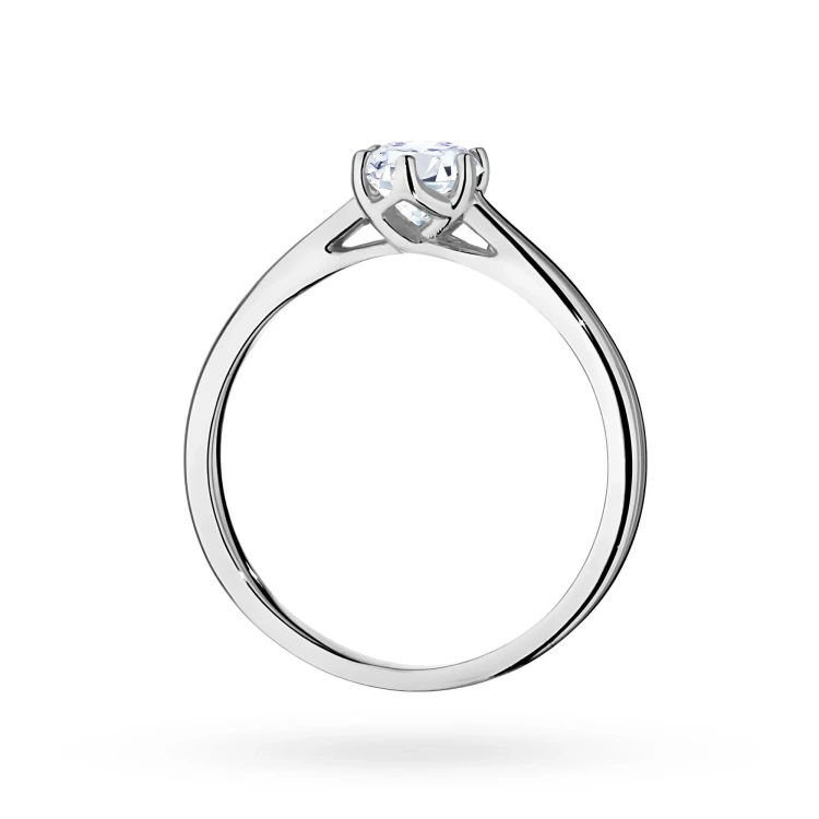 Klasyczny pierścionek z białego złota z diamentem laboratoryjnym 0,40ct w sześciu łapkach Lab Diamonds W0540.B3.LDW.02 marko