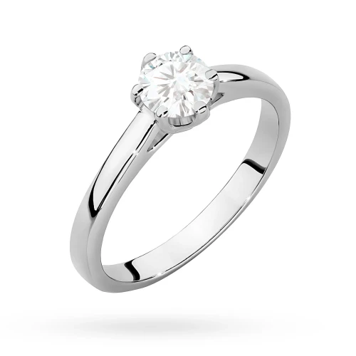 Klasyczny pierścionek z białego złota z diamentem laboratoryjnym 0,50ct w sześciu łapkach Lab Diamonds W0540.B3.LDW.03 marko