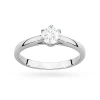 Klasyczny pierścionek z białego złota z diamentem laboratoryjnym 0,50ct w sześciu łapkach Lab Diamonds W0540.B3.LDW.03 marko