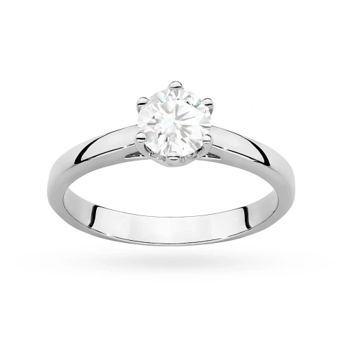 Klasyczny pierścionek z białego złota z diamentem laboratoryjnym 0,70ct w sześciu łapkach Lab Diamonds W0540.B3.LDW.04 marko