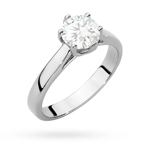 Klasyczny pierścionek z białego złota z diamentem laboratoryjnym 1,00ct w sześciu łapkach Lab Diamonds W0540.B3.LDW.05 marko
