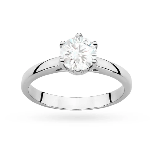 Klasyczny pierścionek z białego złota z diamentem laboratoryjnym 1,00ct w sześciu łapkach Lab Diamonds W0540.B3.LDW.05 marko
