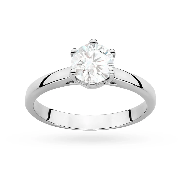 Klasyczny pierścionek z białego złota z diamentem laboratoryjnym 1,00ct w sześciu łapkach Lab Diamonds W0540.B3.LDW.05 marko