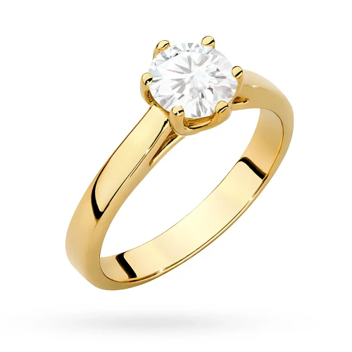Klasyczny pierścionek z żółtego złota z diamentem laboratoryjnym 0,70ct w sześciu łapkach Lab Diamonds W0540.Z3.LDW.04 marko