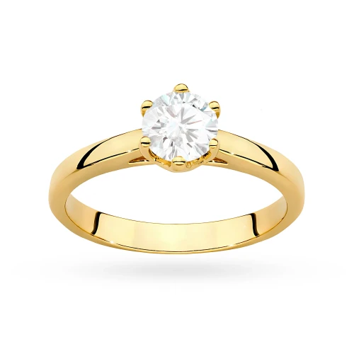 Klasyczny pierścionek z żółtego złota z diamentem laboratoryjnym 0,70ct w sześciu łapkach Lab Diamonds W0540.Z3.LDW.04 marko