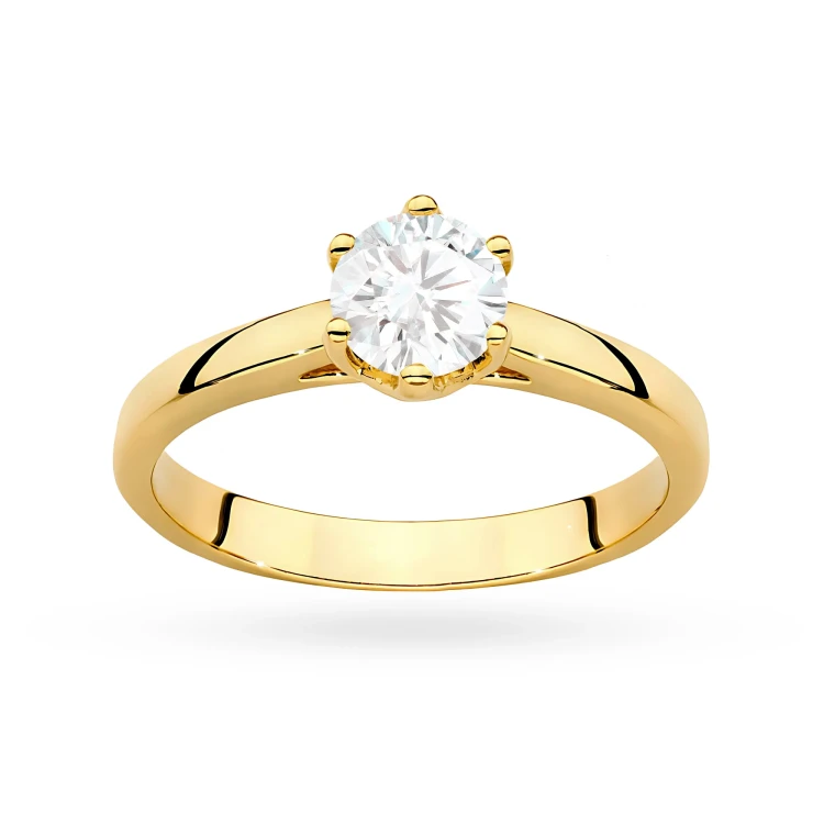 Klasyczny pierścionek z żółtego złota z diamentem laboratoryjnym 0,70ct w sześciu łapkach Lab Diamonds W0540.Z3.LDW.04 marko