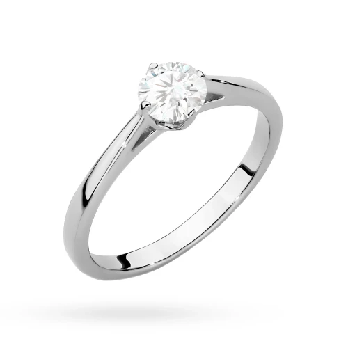 Białe złoto pierścionek z brylantem 0,40ct w czterech łapkach Klasyka W0543.B3.DIW.01 marko