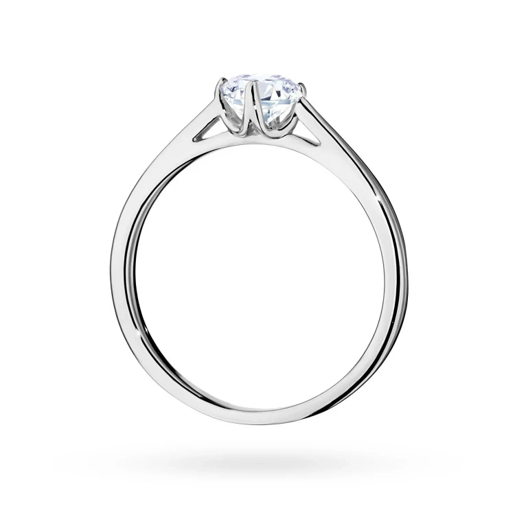 Białe złoto pierścionek z brylantem 0,50ct w czterech łapkach Klasyka W0543.B3.DIW.02 marko