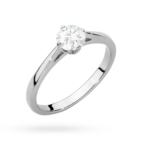 Klasyczny pierścionek z białego złota z diamentem laboratoryjnym 0,50ct w czterech łapkach Lab Diamonds W0543.B3.LDW.02 marko