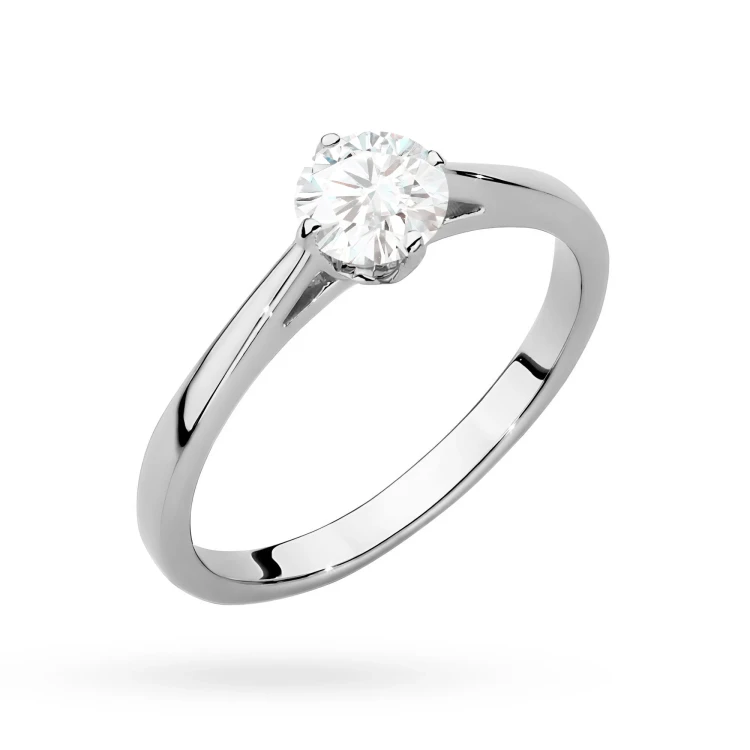 Klasyczny pierścionek z białego złota z diamentem laboratoryjnym 0,50ct w czterech łapkach Lab Diamonds W0543.B3.LDW.02 marko
