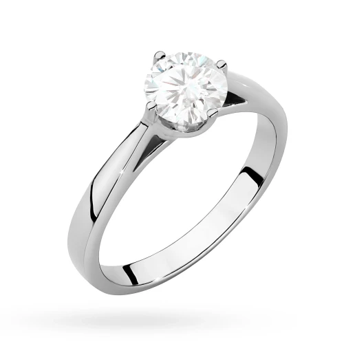 Klasyczny pierścionek z białego złota z diamentem laboratoryjnym 0,70ct w czterech łapkach Lab Diamonds W0543.B3.LDW.03 marko