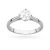 Klasyczny pierścionek z białego złota z diamentem laboratoryjnym 0,70ct w czterech łapkach Lab Diamonds W0543.B3.LDW.03 marko