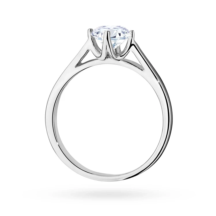 Klasyczny pierścionek z białego złota z diamentem laboratoryjnym 0,70ct w czterech łapkach Lab Diamonds W0543.B3.LDW.03 marko