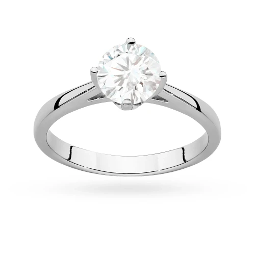 Klasyczny pierścionek z białego złota z diamentem laboratoryjnym 1,00ct w czterech łapkach Lab Diamonds W0543.B3.LDW.04 marko