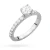 Złoty pierścionek diament laboratoryjny 0,50ct kamienie na szynie i koronie białe złoto Lab Diamonds W0546.B3.LDW.02 marko