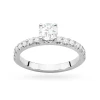 Złoty pierścionek diament laboratoryjny 0,50ct kamienie na szynie i koronie białe złoto Lab Diamonds W0546.B3.LDW.02 marko