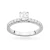 Złoty pierścionek diament laboratoryjny 0,50ct kamienie na szynie i koronie białe złoto Lab Diamonds W0546.B3.LDW.02 marko