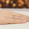 Złoty pierścionek brylant 1.00ct i kamienie na szynie i koronie żółte złoto Galaktyki W0546.Z3.DIW.04 marko