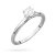 Złoty pierścionek diament laboratoryjny 0,40ct i kamienie na koronie białe złoto Lab Diamonds W0547.B3.LDW.01 marko