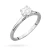 Złoty pierścionek diament laboratoryjny 0,50ct i kamienie na koronie białe złoto Lab Diamonds W0547.B3.LDW.02 marko