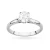 Złoty pierścionek diament laboratoryjny 0,70ct i kamienie na koronie białe złoto Lab Diamonds W0547.B3.LDW.03 marko