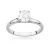 Złoty pierścionek diament laboratoryjny 1,00ct i kamienie na koronie białe złoto Lab Diamonds W0547.B3.LDW.04 marko