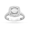 Pierścionek z białego złota z diamentem laboratoryjnym 0,40ct i 56 dodatkowych kamieni Lab Diamonds  W0548.B3.LDW.01 marko