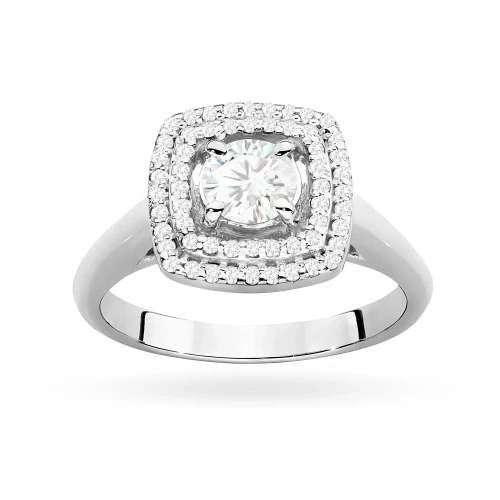 Pierścionek z białego złota z diamentem laboratoryjnym 0,40ct i 56 dodatkowych kamieni Lab Diamonds  W0548.B3.LDW.01 marko