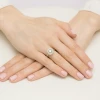 Pierścionek z białego złota z diamentem laboratoryjnym 0,40ct i 56 dodatkowych kamieni Lab Diamonds  W0548.B3.LDW.01 marko