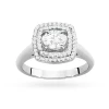 Pierścionek z białego złota z diamentem laboratoryjnym 0,50ct i 56 dodatkowych kamieni Lab Diamonds W0548.B3.LDW.02 marko