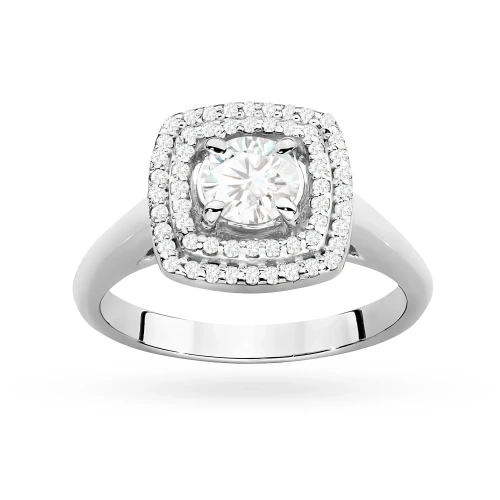 Pierścionek z białego złota z diamentem laboratoryjnym 0,50ct i 56 dodatkowych kamieni Lab Diamonds W0548.B3.LDW.02 marko