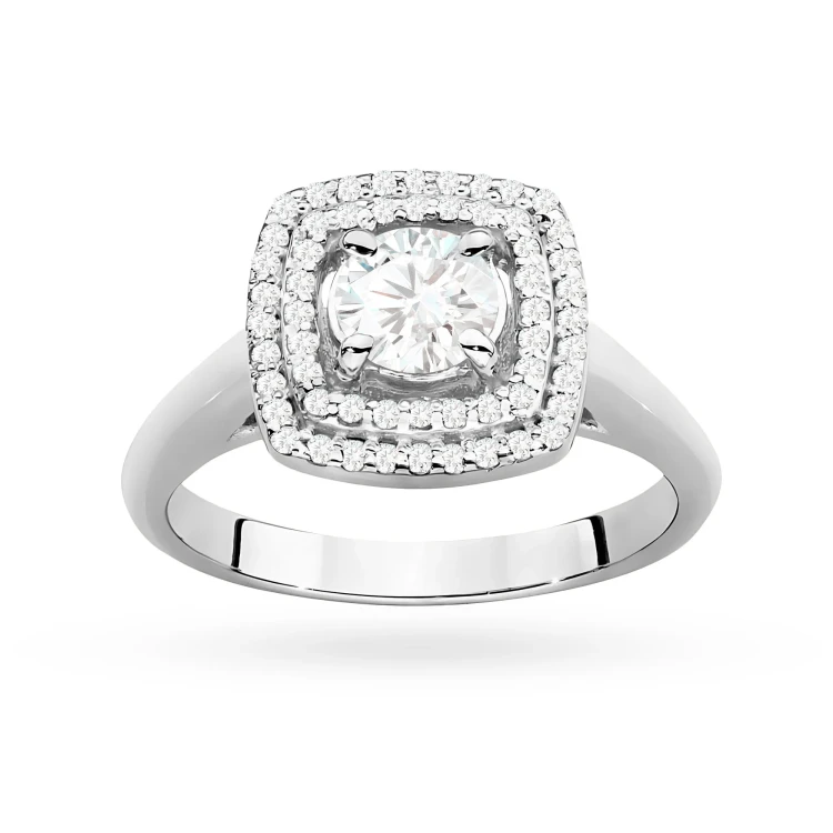 Pierścionek z białego złota z diamentem laboratoryjnym 0,50ct i 56 dodatkowych kamieni Lab Diamonds W0548.B3.LDW.02 marko