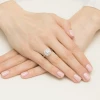 Pierścionek z białego złota z diamentem laboratoryjnym 0,50ct i 56 dodatkowych kamieni Lab Diamonds W0548.B3.LDW.02 marko