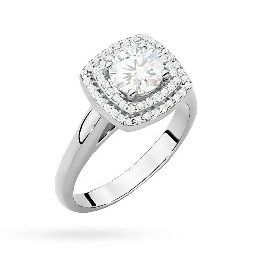 Pierścionek z białego złota z diamentem laboratoryjnym 0,70ct i 56 dodatkowych kamieni Lab Diamonds W0548.B3.LDW.03 marko