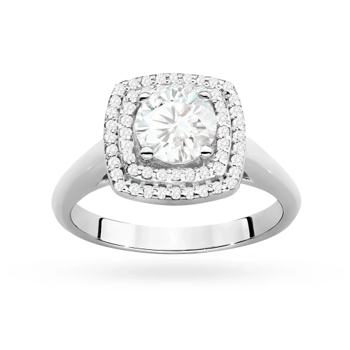 Pierścionek z białego złota z diamentem laboratoryjnym 0,70ct i 56 dodatkowych kamieni Lab Diamonds W0548.B3.LDW.03 marko