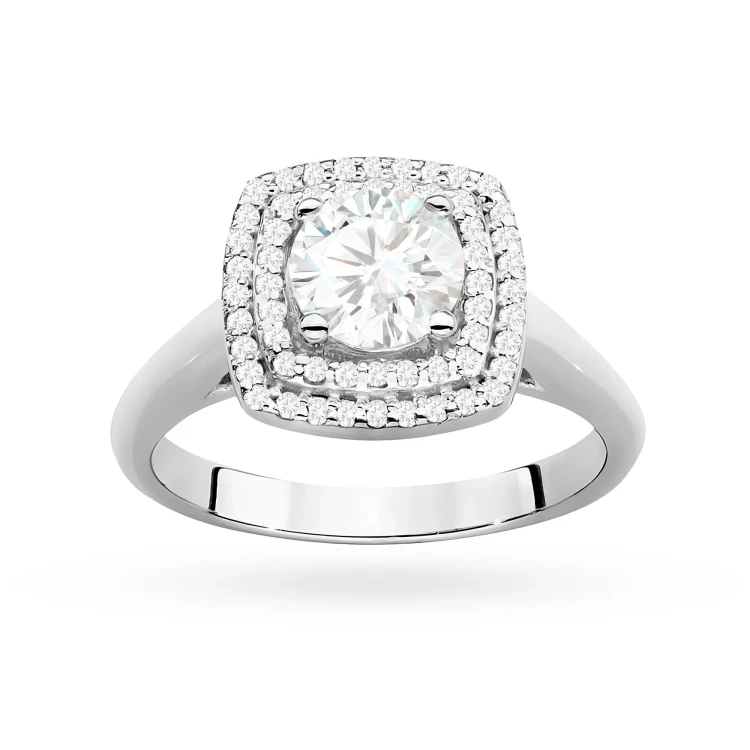 Pierścionek z białego złota z diamentem laboratoryjnym 0,70ct i 56 dodatkowych kamieni Lab Diamonds W0548.B3.LDW.03 marko