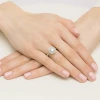 Pierścionek z białego złota z diamentem laboratoryjnym 0,70ct i 56 dodatkowych kamieni Lab Diamonds W0548.B3.LDW.03 marko