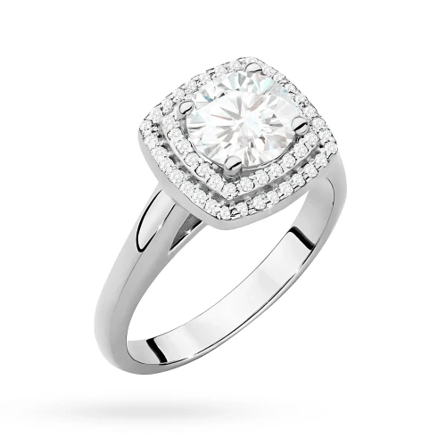 Pierścionek z białego złota z diamentem laboratoryjnym 1,00t i 56 dodatkowych kamieni Lab Diamonds W0548.B3.LDW.04 marko