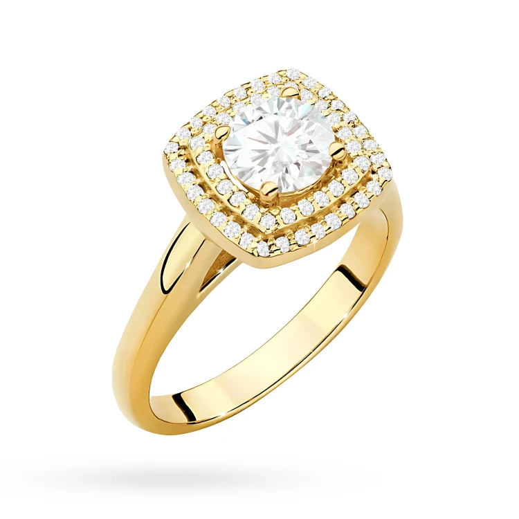 Pierścionek z żółtego złota z diamentem laboratoryjnym 0,70ct i 56 dodatkowych kamieni Lab Diamonds W0548.Z3.LDW.03 marko