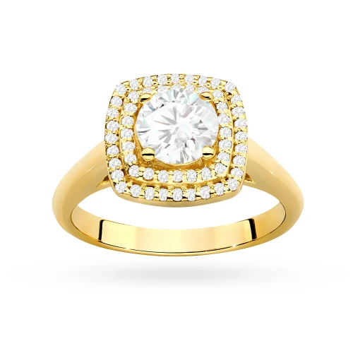 Pierścionek z żółtego złota z diamentem laboratoryjnym 0,70ct i 56 dodatkowych kamieni Lab Diamonds W0548.Z3.LDW.03 marko