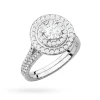 Okazały pierścionek diament laboratoryjny 0,40ct i 88 kamieni bocznych białe złoto Lab Diamonds W0549.B3.LDW.01 marko