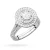 Okazały pierścionek diament laboratoryjny 0,40ct i 88 kamieni bocznych białe złoto Lab Diamonds W0549.B3.LDW.01 marko