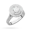 Okazały pierścionek diament laboratoryjny 0,50ct i 88 kamieni bocznych białe złoto Lab Diamonds W0549.B3.LDW.02 marko